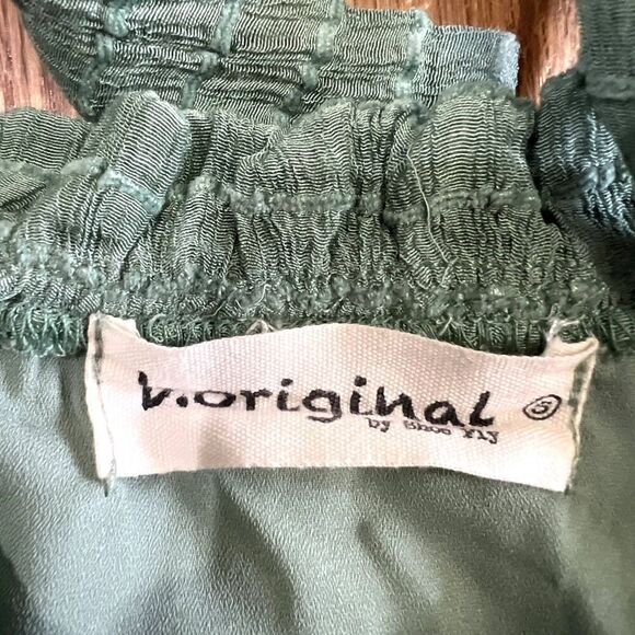 B. Original Tie Straps Green Tank Top‎ Small - Picture 2 of 4